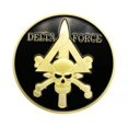 thumbnail image 1 of Moneda conmemorativa con el emblema de la calavera militar de Delta Force, 1 of 2