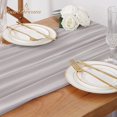 thumbnail image 4 of XINQIHANG Wedding Chiffon Table Runner Gray 10 Packs 10ft Long Table Runners Baby Shower Party Decor Stage Arch Fabric Drape Decoration, 4 of 7
