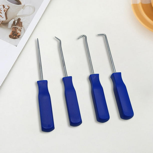 4 Pieces Stainless Steel Hook and Pick Tool Set Durable O Rings Removal Tool