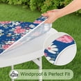 thumbnail image 5 of Pioneer Flower Floral Print Pattern Round Fitted Tablecloth with Elastic Edge,Dining Table Cover Waterproof,Outdoor Round Tablecloth for Camping,Dining,Indoor and Outdoor, 5 of 7
