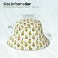 thumbnail image 6 of Disketp Avocado Playing Music Print Reflective Bucket Hat Beach Hat Summer Travel Sun Hats Fisherman Cap, 6 of 8