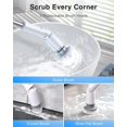 thumbnail image 3 of Electric Spin Scrubber LA3 Pro, Cordless Bathroom Scrubber with 5 Replacement Head, 3 Adjustable Angle, Household Power Cleaning Brush with Extension Arm for Bathtub Window Car Grout Tile Floor, 3 of 4