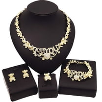 JoeytheJewelryNY HUGS &KISSES I love you teddy bear set gold Plated #61
