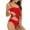 Red, variant on Sexy Bathing Suit Two Piece Slim Tankinis Black Bathing Suits Spaghetti Straps Swimsuit Sets