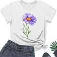 thumbnail image 6 of NSLGXD Summer T-Shirts for Women Funny Graphic Tees Short Sleeve Round Neck Tee Shirts Fashion Floral Print Casual Tunic Tops Going Out Tops M, 6 of 6