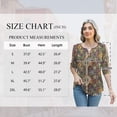 thumbnail image 7 of TEMOFON Women's Boho Print 3/4 Sleeve Tops V Neck Tunic Blouses Dressy Casual Shirts Summer Lightweight Floral Paisley Pattern Tee, 7 of 7