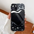 thumbnail image 2 of Black Glitter Heart iPhone Case, Sparkling Protective Case for Valentine’s Day Gift Compatible with iPhone 11/12/13/14/15/16 (Pro Max/Plus), 2 of 9
