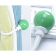 thumbnail image 4 of GUOOL 2pcs Home Curtain Holdbacks With Mounting Hardware Decorative Drape Tieback Hooks With Floral Finials For Home Decor Green, 4 of 6