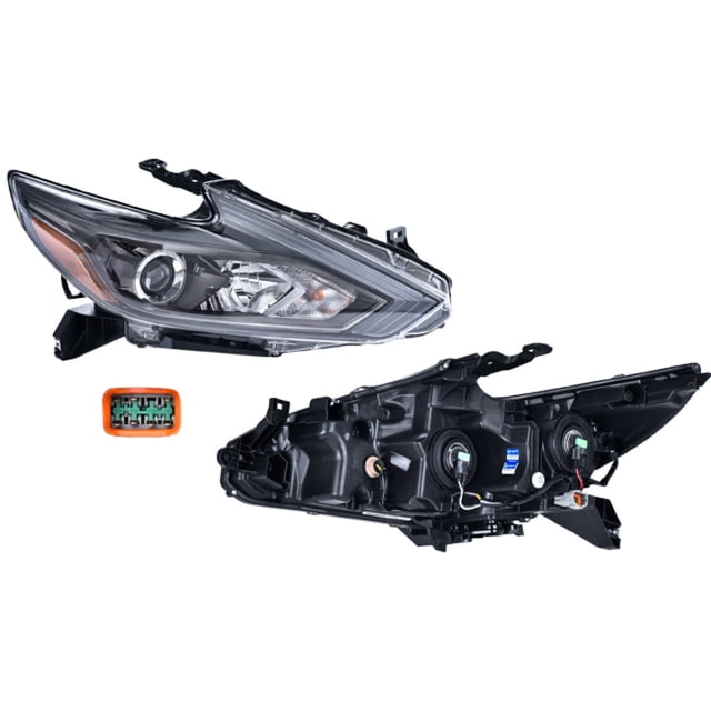 Faro DEPO Altima 2017 A 2018 Nissan Derecho Negro P/Halog
