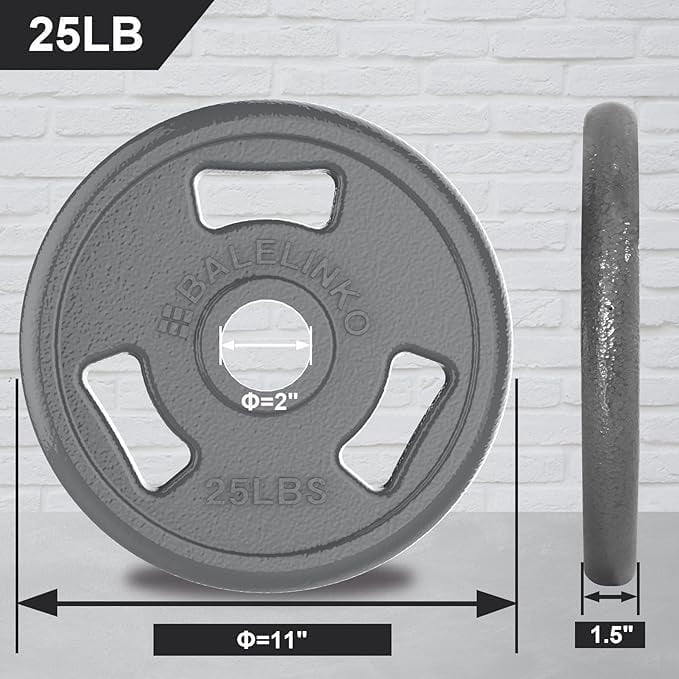 2-Inch Olympic Grip Plate Weight Plate for Strength Training, Weightlifting and Crossfit