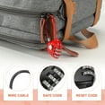 thumbnail image 3 of Uxcell Cable Combination Steel Rope for Gym Bikes Cabinets Wardrobes Small Fences 4.3" Black, 3 of 7