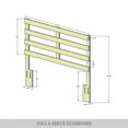 thumbnail image 5 of Castle Place Simple Full, Queen Wooden Slat Headboard, Light Oak, 5 of 7