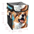 thumbnail image 5 of Corgi Foldable Car Trash Can with Lid - Leak-proof Hanging Storage Bag for Car - Trash Can for Car, 5 of 6