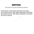 thumbnail image 2 of CMX Front Rear Disc Brake Rotors Kit for Car Audi S6 S7 S8 K8-102442, 2 of 8