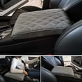 thumbnail image 4 of Sidaley Almohadilla de microfibra para reposabrazos de coche, Color sólido, Universal, transpirable, relajante, 4 estaciones, alfombrilla de Automoción decorativa y accesorios Gris, 4 of 6