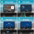 thumbnail image 4 of Pantalla Carplay portátil de 9" para automóvil, Carplay inalámbrico y estéreo para automóvil Android, navegación GPS con pantalla táctil 4K Dash Cam/cámara de respaldo 1080P, 4 of 5