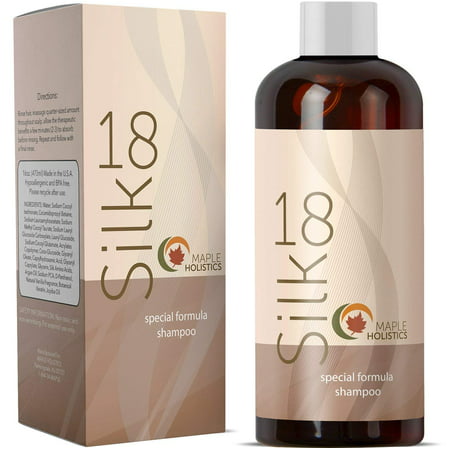 Silk18 Natural Hair Shampoo for Women Men Teens Advanced Anti Frizz Formula for Normal to Dry Hair Sulfate Free for Color Treated Hair Pure Jojoba Argan Oil Moisturizers and Keratin Silk Amino (Best Moisturizer For Dry Natural Hair)