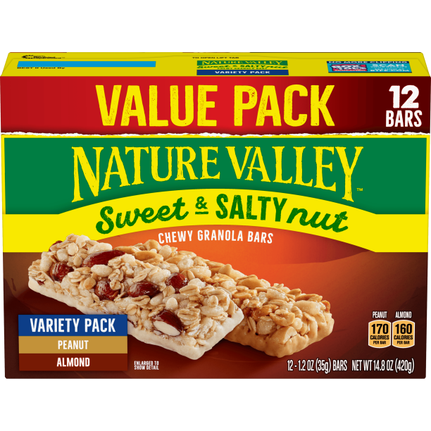 Nature Valley Granola Bar Sweet and Salty Nut Variety Pack, 12 ct