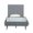 Grey, variant on Manhattan Comfort Crosby Solid Wood Frame Twin-Size Bed in Blush