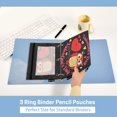 thumbnail image 5 of Owl Sit on Branch with Heart 2 Pack Pencil Pouch for 3 Ring Binder Smooth Zipper Folders with Pockets Clear Window Pencil Case, 5 of 6