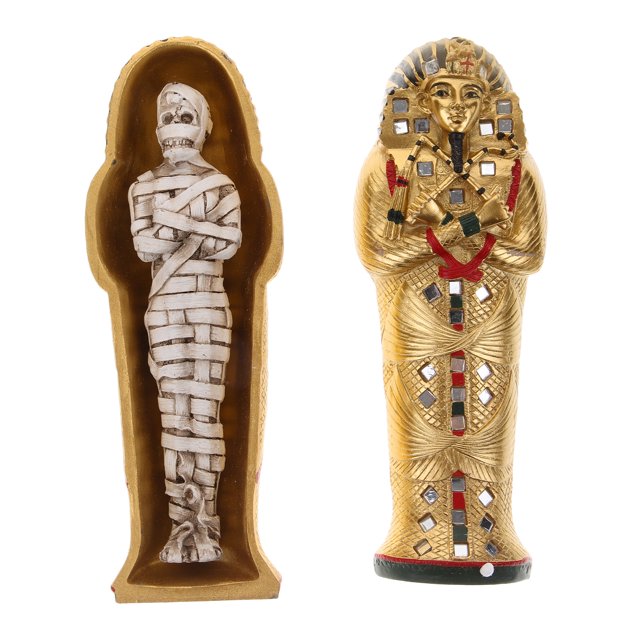 Faraón egipcio en ataúd, artesanía de resina, ataúd, momia, adorno, decoración tradicional