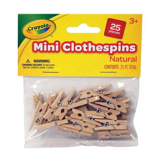 Crayola Mini Clothespins Natural