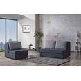 thumbnail image 4 of Ottomanson Salon Convertible Arm Chair, Navy Chenille, 4 of 6