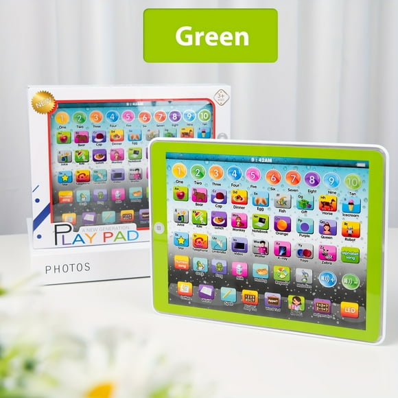 LNGOOR Interactive Learning Tablet for Youngsters - English Story Reader with Cool Lights Educational Early Learning Toy Durable Packaging Perfect Gift for Halloween & Christmas Batte