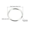 thumbnail image 2 of Uxcell 1.8x30mm Split Keychain Rings Round Flat Key Holder Carbon Steel Silver Tone 50 Pack, 2 of 5