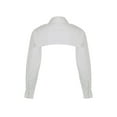 thumbnail image 3 of hirigin Women's Shrug, Lapel Collar Button Up Long Sleeve Shirt Solid Color Smock Sun Protective Tops, 3 of 8