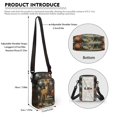 thumbnail image 6 of HELLHERO Merry Christmas Deer with Zipper Crossbody Small Crossbody Bags 4.33"x1.97"x7.09" for Adults Polyester, 6 of 7
