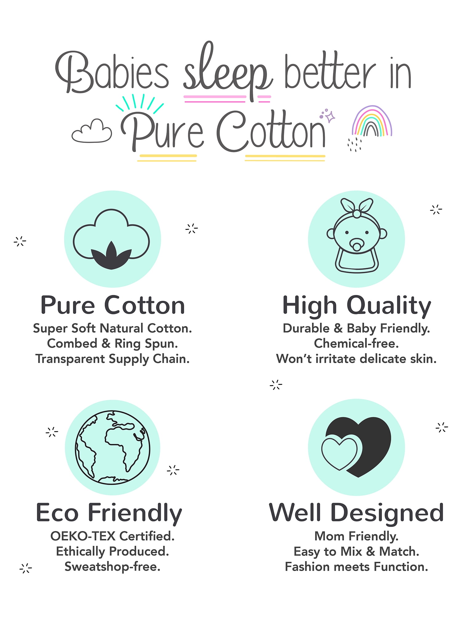 Little Star 100% Cotton 3 Pack Burp Cloth