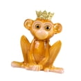 thumbnail image 4 of Estatua de mono de yoga, figura de resina, recuerdo, regalo, adorno coleccionable decorativo. Con corona, 4 of 9