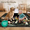 thumbnail image 4 of ODIKA 4'x6' Ultra-Soft Area Rug, Halloween Gothic Mushroom Academia Witchy Border Moody Funky None Washable, Bare feet friendly, Silk-Touch for Bedroom Home office, 4 of 7