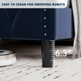 thumbnail image 3 of YUSAZENS Queen Bed Frame with 4 Storage Drawers, Wingback Headboard, Charging Station, Diamond Design, No Box Spring Needed, Blue, 3 of 6
