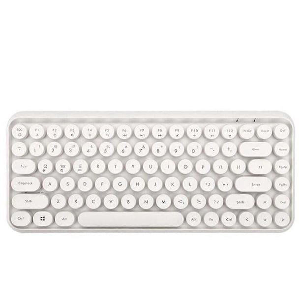 308i Wireless Bluetooth Keyboard 84 Keys Round Button Gaming Keyboard for Desktops and Tablets Compatible with Windows/Mac/Android/iOS