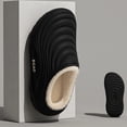 thumbnail image 4 of QQAMB Slippers for Women Waterproof Winter Warm Soft Cozy Fuzzy Indoor Outdoor Striped Slip-On House Slippers, 4 of 7