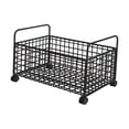 thumbnail image 2 of Organizador debajo del escritorio con ruedas, carrito utilitario pequeño, organizador de oficina, carrito de almacenamiento de malla con ruedas para L, 2 of 9