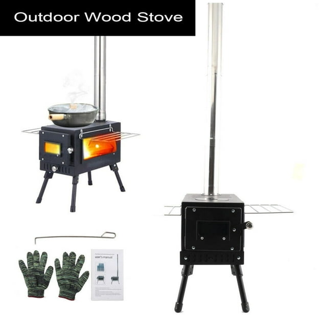 SUDEG Wood Burning Stove, Tent Stove for Heating, Folding Portable Wood