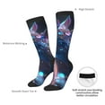 thumbnail image 4 of KLL Crystal Pattern White Horse Print Cool Socks Men's Women's Crew Socks Funny Crazy Novelty Stockings, 4 of 6