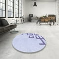 thumbnail image 4 of Ahgly Company Machine Washable Indoor Square Transitional Lavender Blue Area Rugs, 4' Square, 4 of 7