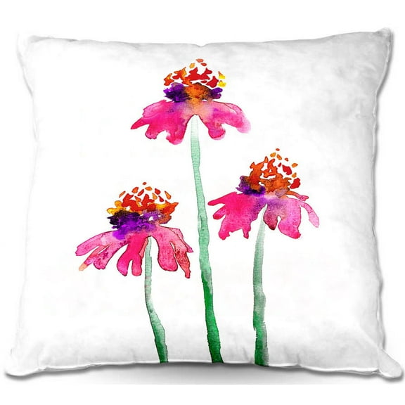 DiaNoche Designs Throw Pillows from Artist Brazen Design Studio - Echinacea Flowers