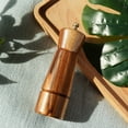 thumbnail image 3 of DeroTeno Pepper Grinder, Pepper Mill with Adjustable Stainless Steel, Acacia Wood, 6 inch /16.5 cm Height, Bottom Dia: 5 cm, Upper Dia: 4.5 cm (Tray is NOT Included), 3 of 9