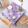 thumbnail image 2 of Purple Butterfly Flower Pattern Square Tablecloth,Waterproof Square Table Cover,Wipeable Spillproof Washable Table Cover for Home Kitchen Party Decor 42"X42"(107x107cm), 2 of 6