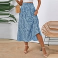thumbnail image 2 of Royal Blue Juniors Casual Skort for Women Spandex Floral Graphic Maxi Long Midi Knee Length Loose Fit Boho 2025 Soft Comfy Clothes Trendy S, 2 of 9