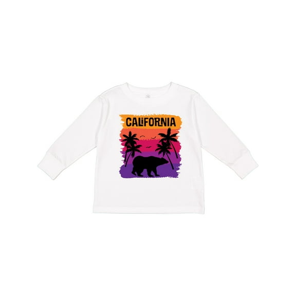 Inktastic California Sunset Vacation Beach Girls Long Sleeve Toddler T-Shirt