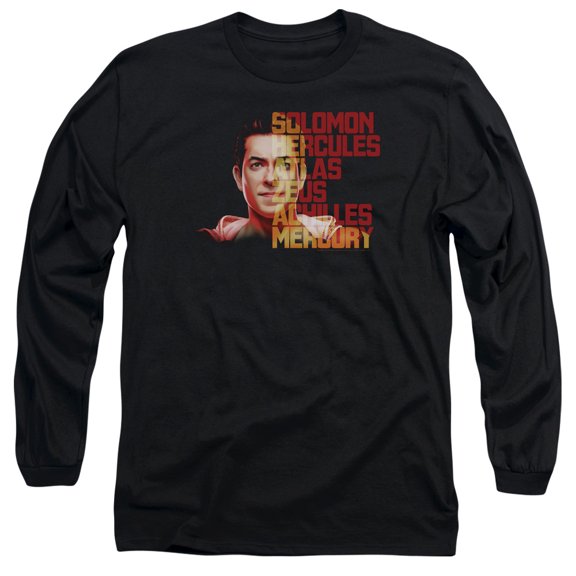 Shazam Movie Shazam Hope Long Sleeve Adult 18/1 T-Shirt Black