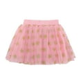 thumbnail image 3 of FINALGANG Girls Carnival Skirt Kids Star Glitter Pattern Tutu Skirt Gold Multi Layer Tulle Elastic Waist Skirt For Party Holiday Special Occasions Daily Wear Soft Bottoms, 3 of 8
