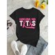 thumbnail image 2 of Camiseta de mujer Trajes de verano Traje Camiseta de cuello redondo para viajes de compras deportivas ﻿Breast Cancer Awareness Pink Ribbon Graphic Tee - Women's Casual Crew Neck Short Sleeve T-Shir, 2 of 6