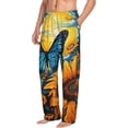 thumbnail image 6 of Hirioo Colorful Cloud Butterfly Sunflower for Men's PJ Pajama Pants Sleep Pants Men's Home Trousers with Pockets,S-3XL-X-Large, 6 of 6